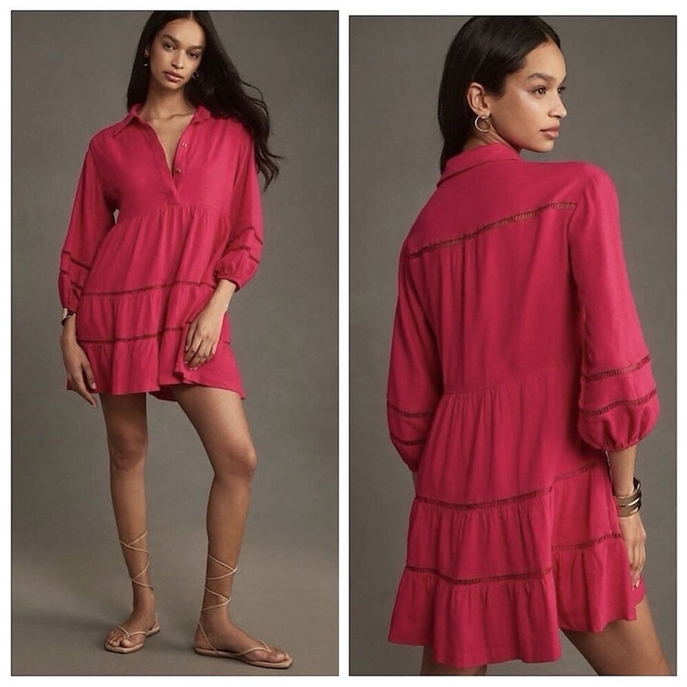 Anthropologie Pink Mini Dress